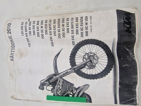 K&auml;ytt&ouml;ohje (KTM EXC250 2009) 3211466fi
