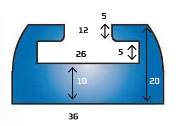 Liukumuovi Lynx/Ski-Doo 1420mm musta PROFIILI #8